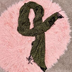 Green Patterned Scarf - SOLD